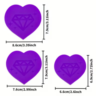 Preview: Diamond Painting Dreiteiliges Set kleine Herz-Formen